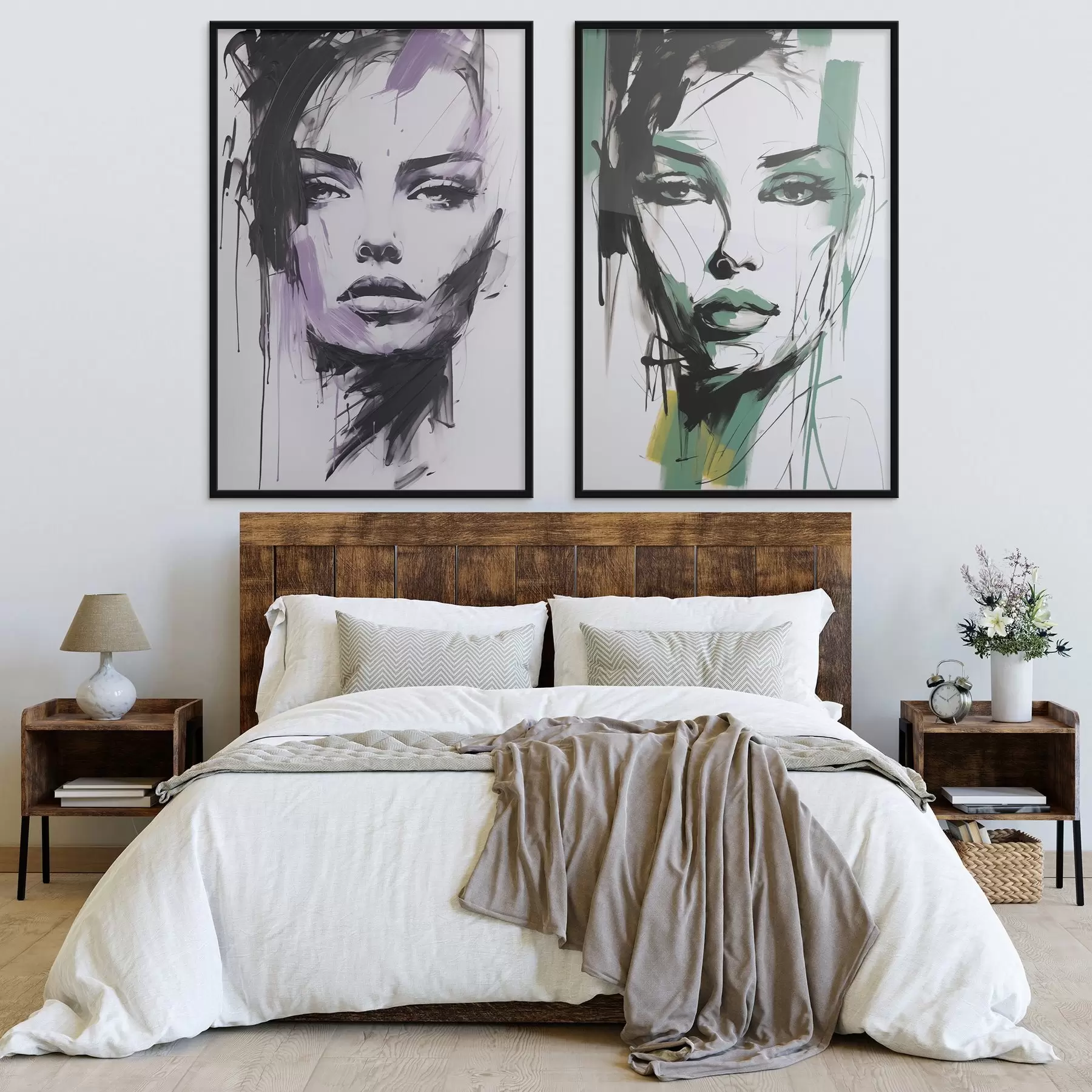 Fotobehang Abstract vrouwenportret d01226