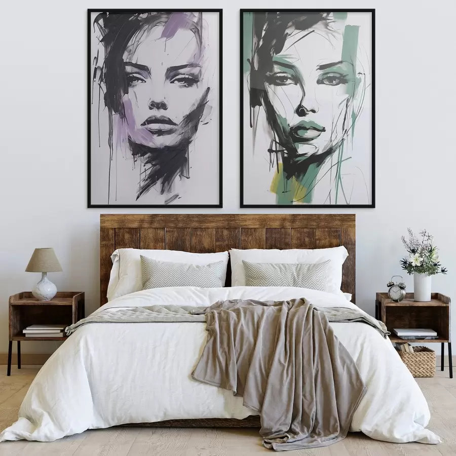 Fotobehang Abstract vrouwenportret d01226