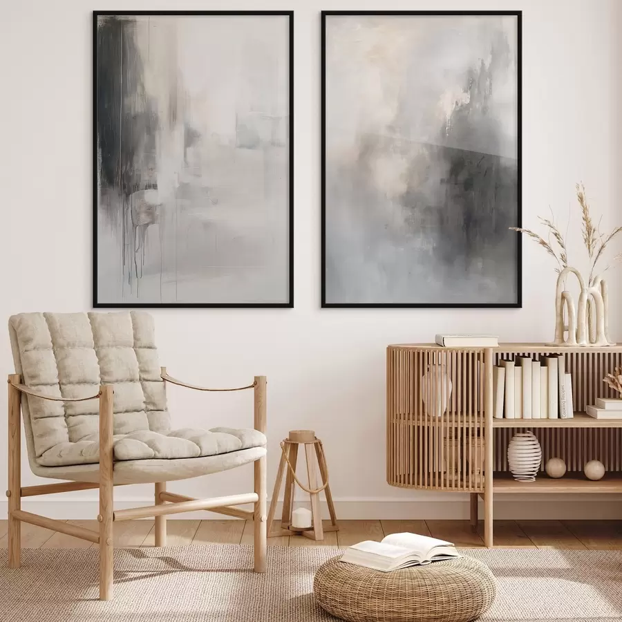 Fotobehang Abstracte compositie in neutrale tinten d01216