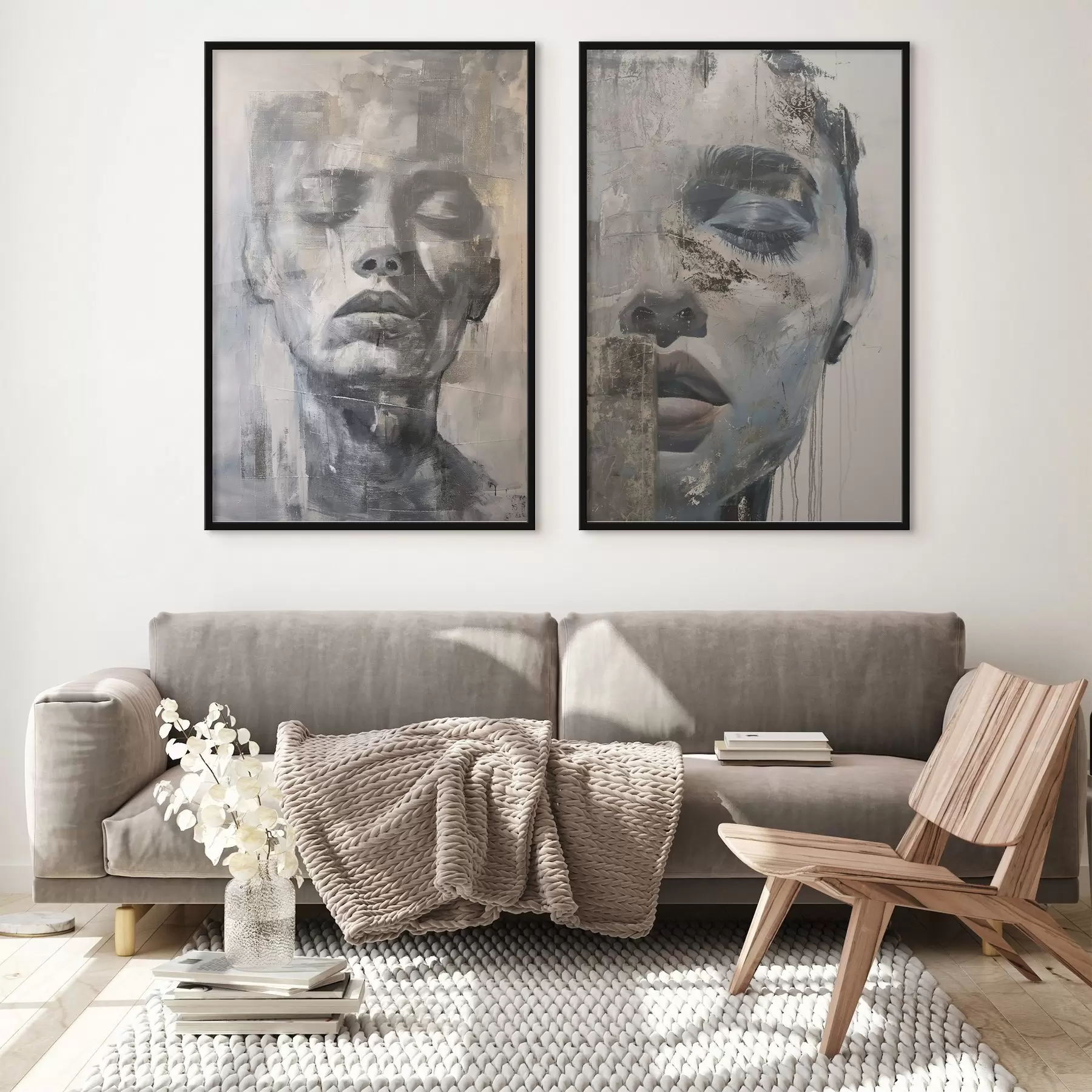 Fotobehang Hedendaags abstract vrouwelijk portret d01232