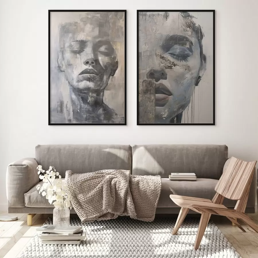 Fotobehang Hedendaags abstract vrouwelijk portret d01232