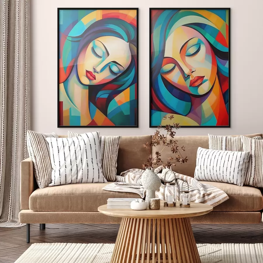 Fotobehang Abstracte portretten d01203