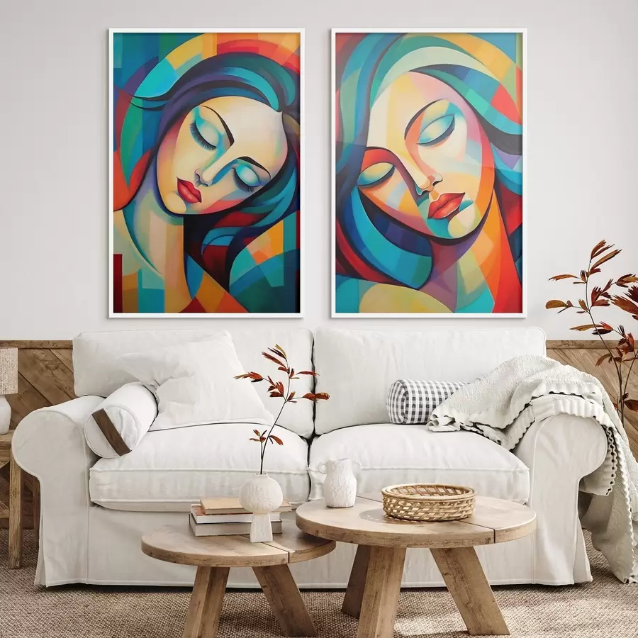 Fotobehang Abstracte portretten d01203