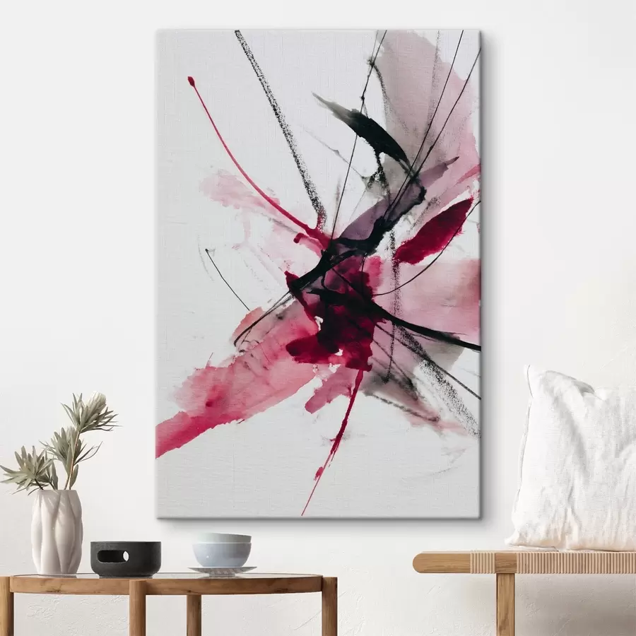  Schilderijen Moderne compositie van lijnen en vlekken in aquarelstijl s46951