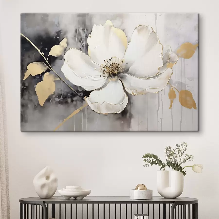  Schilderijen Grote abstracte bloem s47643