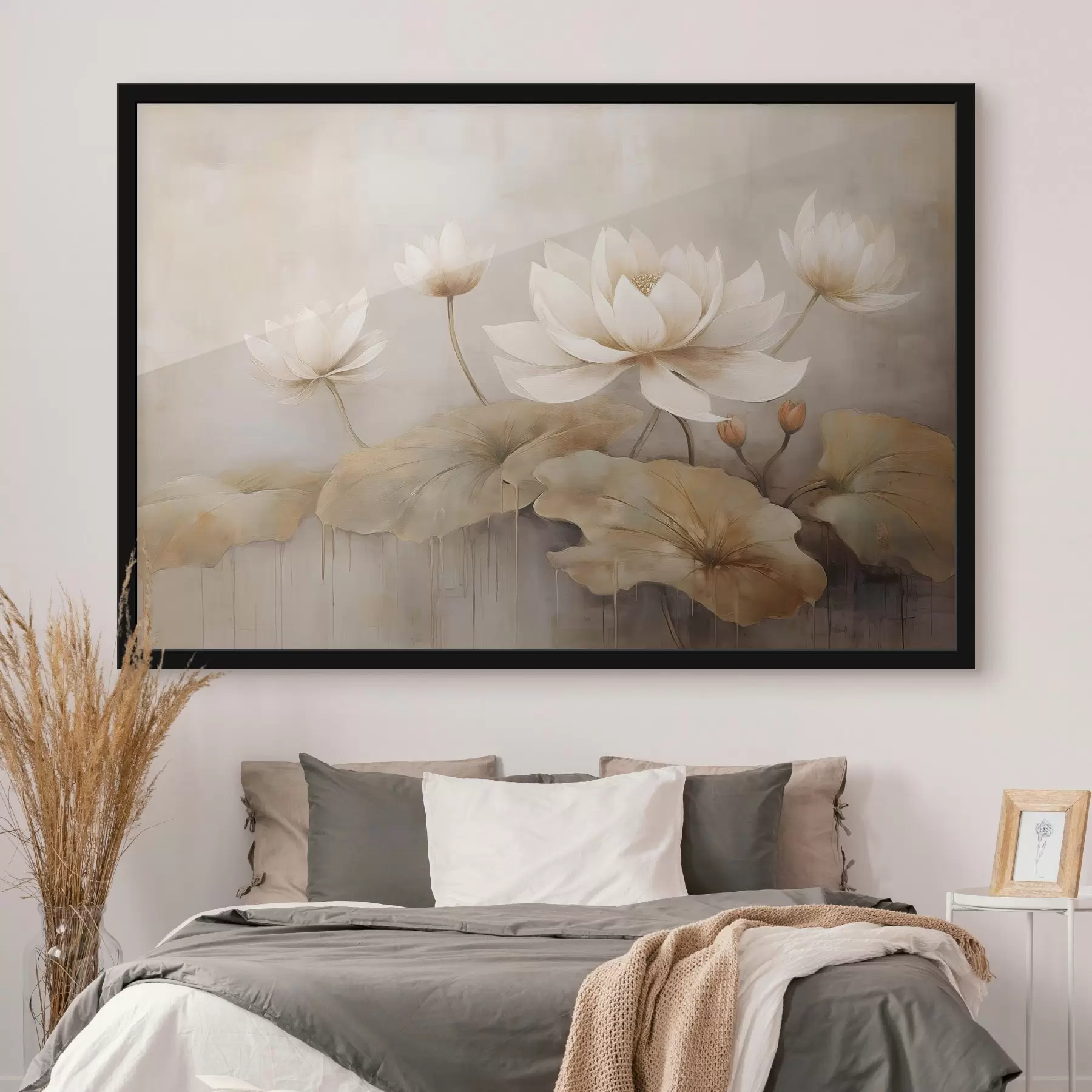 Fotobehang Grote lotusbloemen f47639
