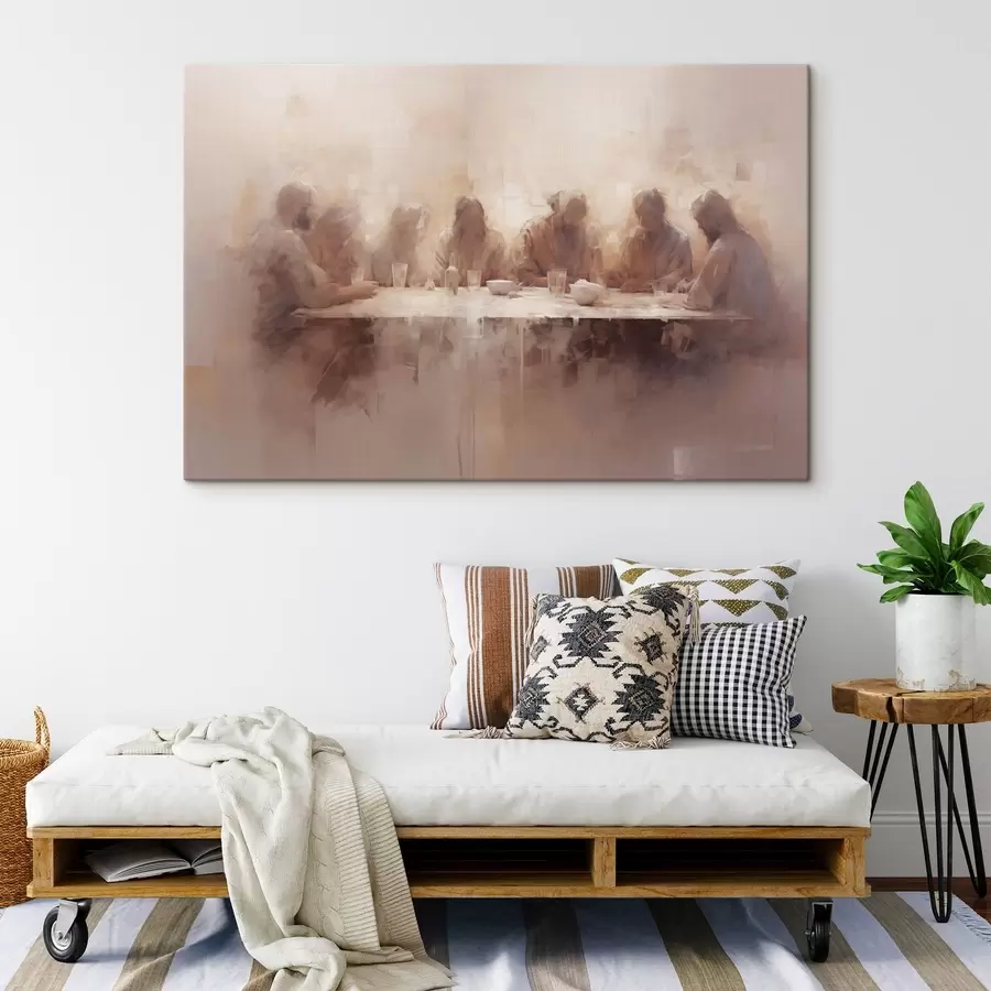  Schilderijen Diner aan een grote tafel s47671