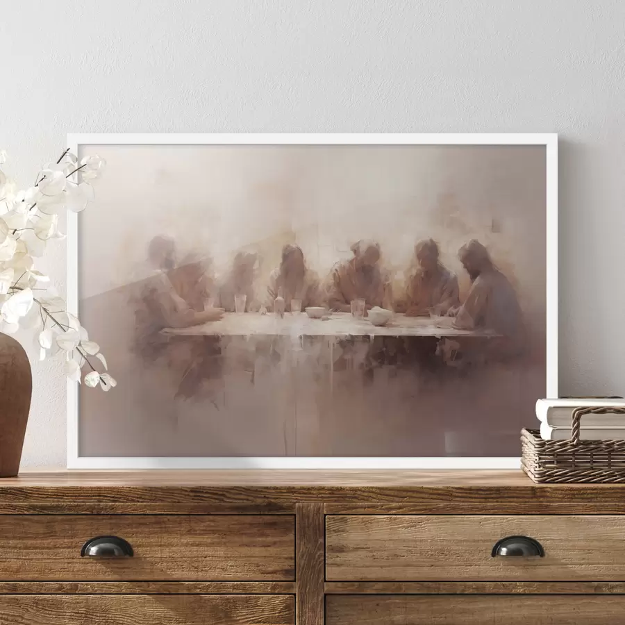 Fotobehang Diner aan een grote tafel f47671