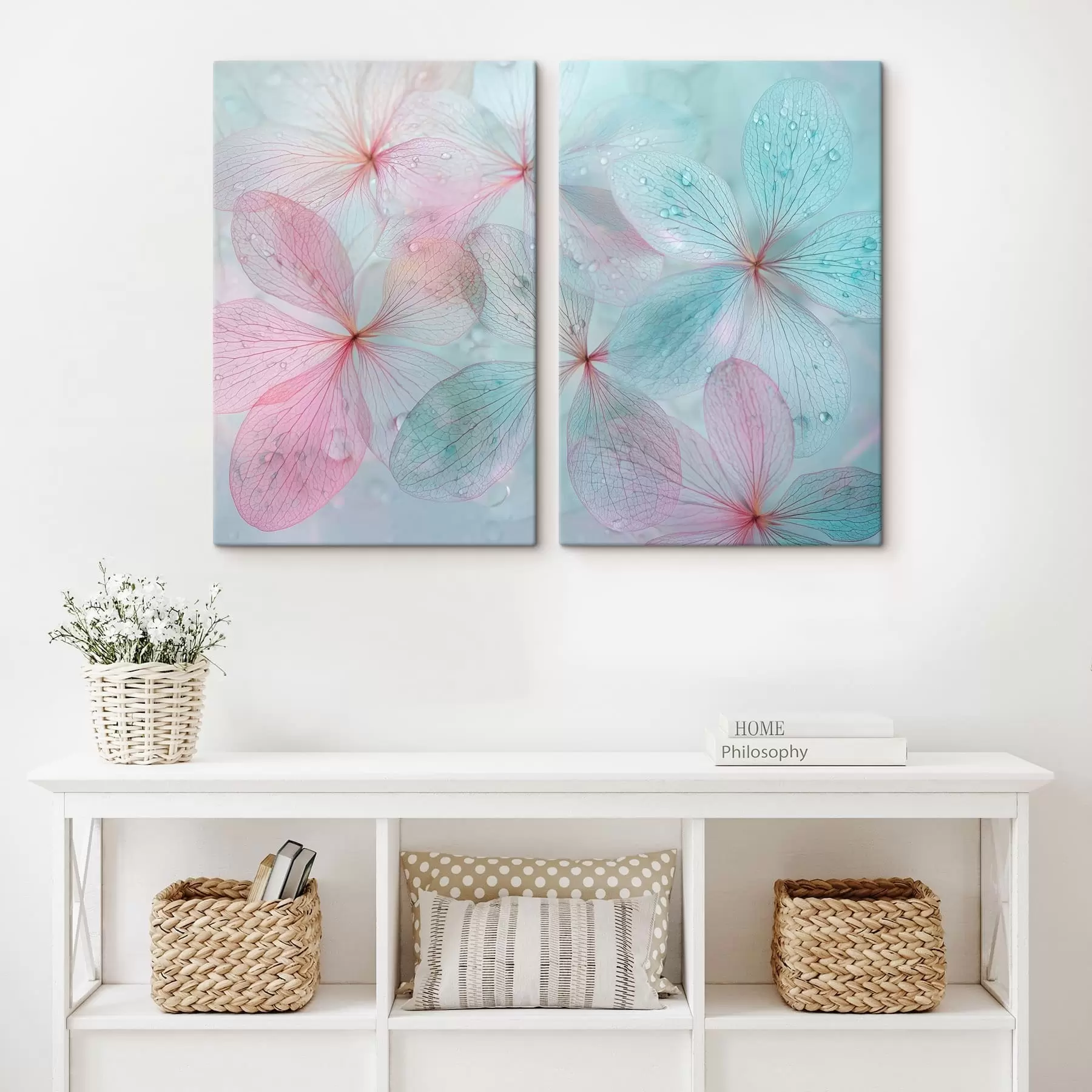  Schilderijen bloemen onder water m01282