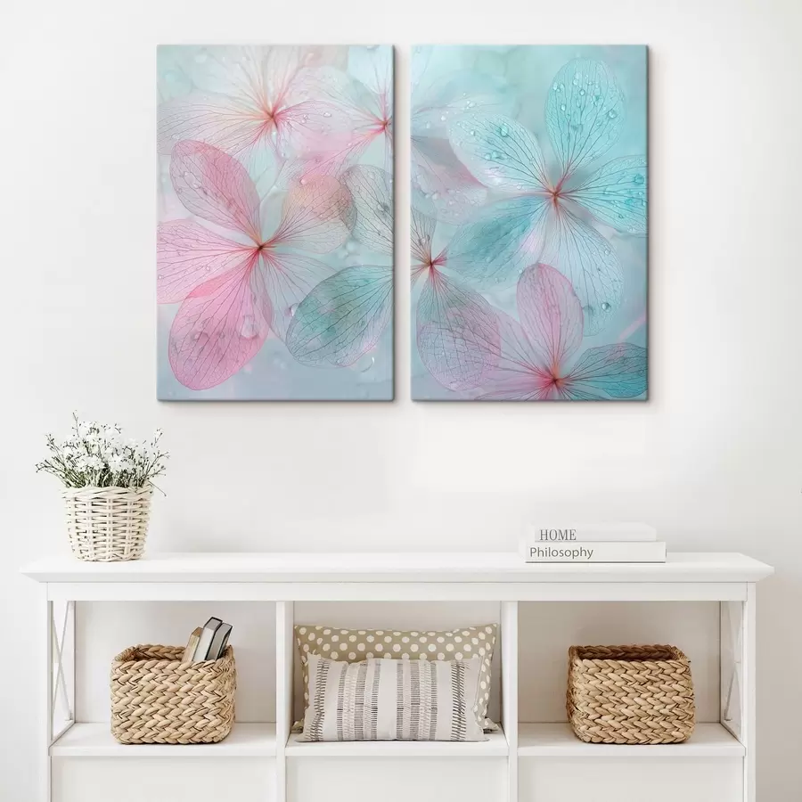  Schilderijen bloemen onder water m01282