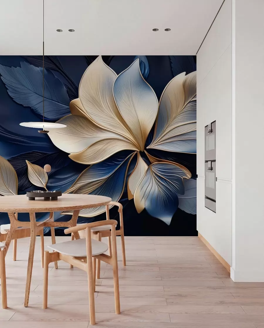 Fotobehang Blauwe harmonie w05012