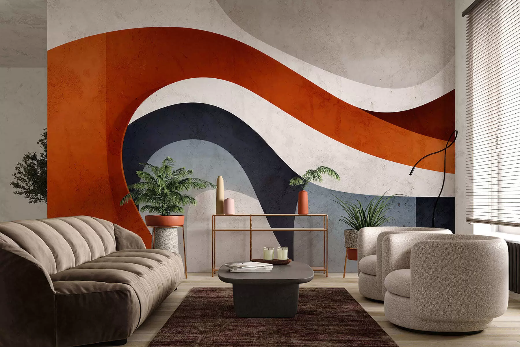 Fotobehang Geometrische ruimte w05169