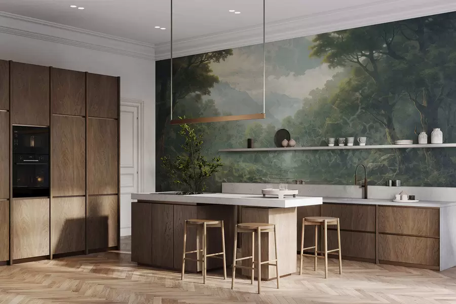 Fotobehang Stilte in het bos w05171