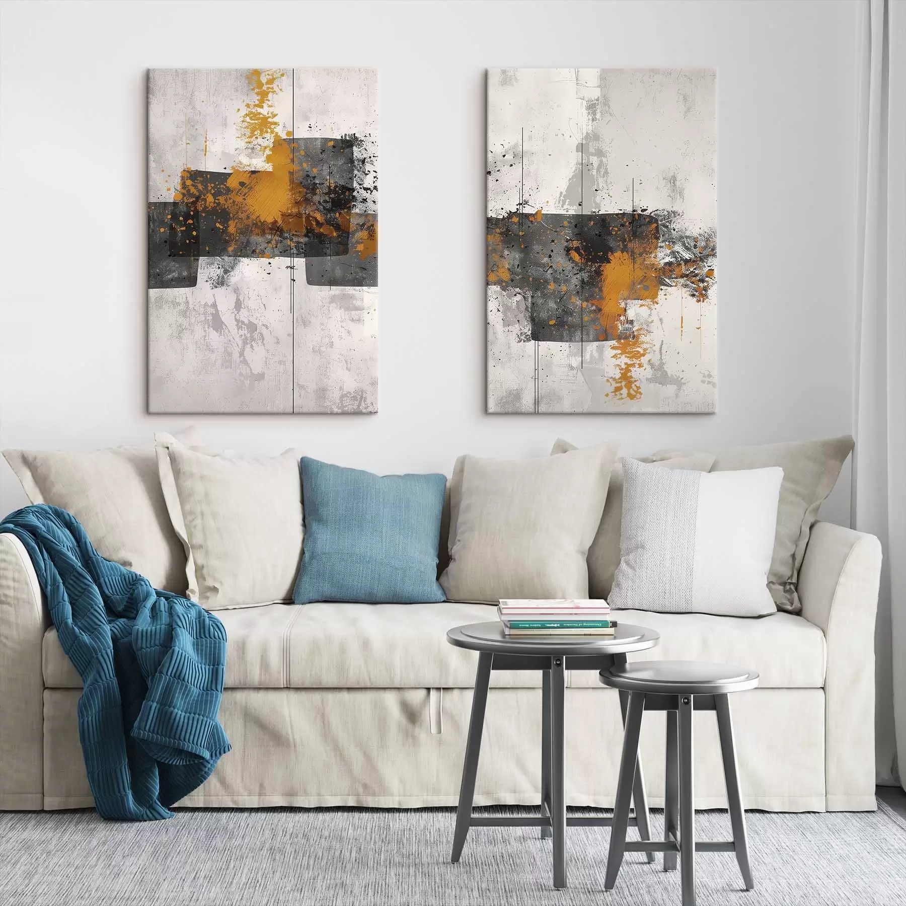  Schilderijen Abstracte patronen op een betonnen muur m01286