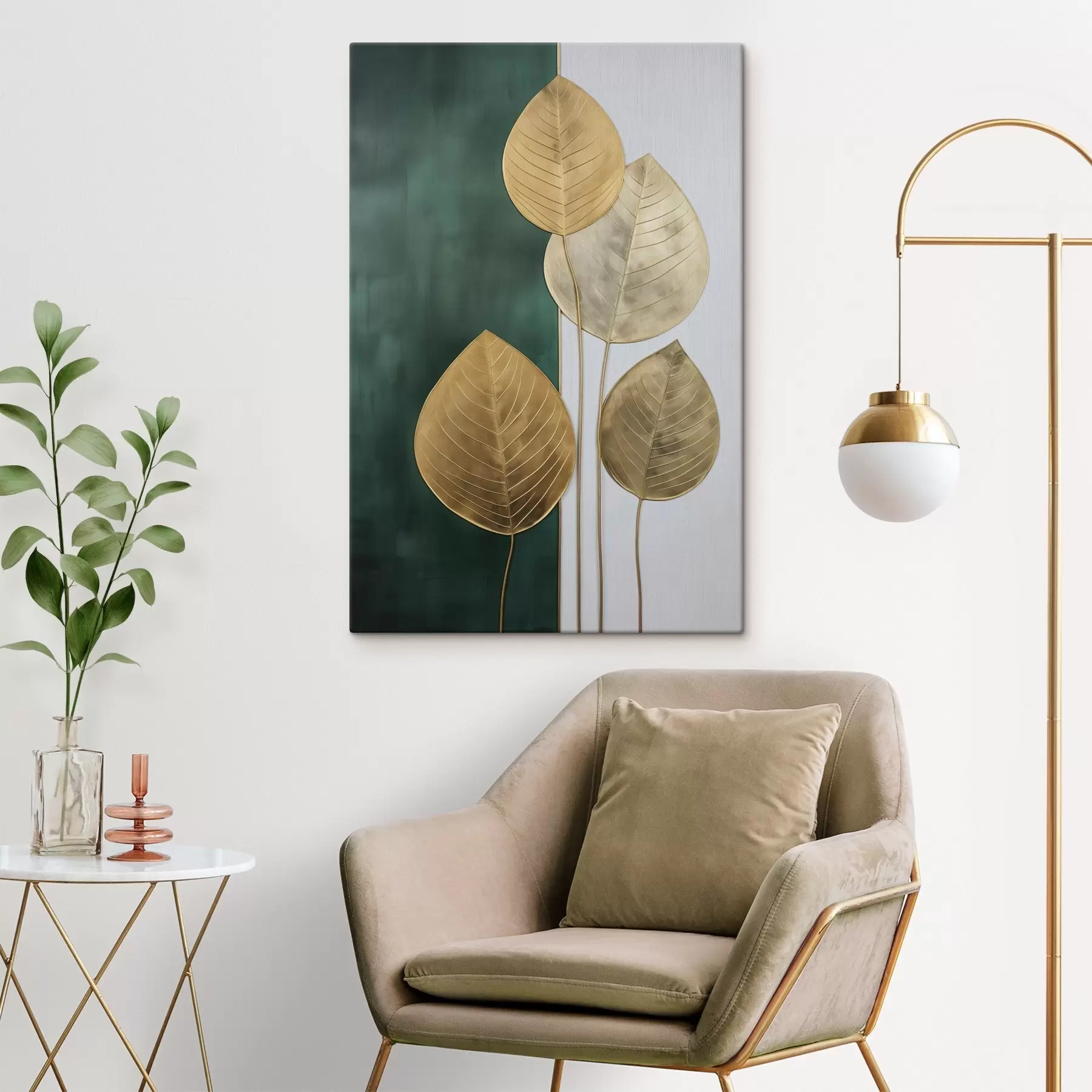  Schilderijen Abstracte bladeren s47718