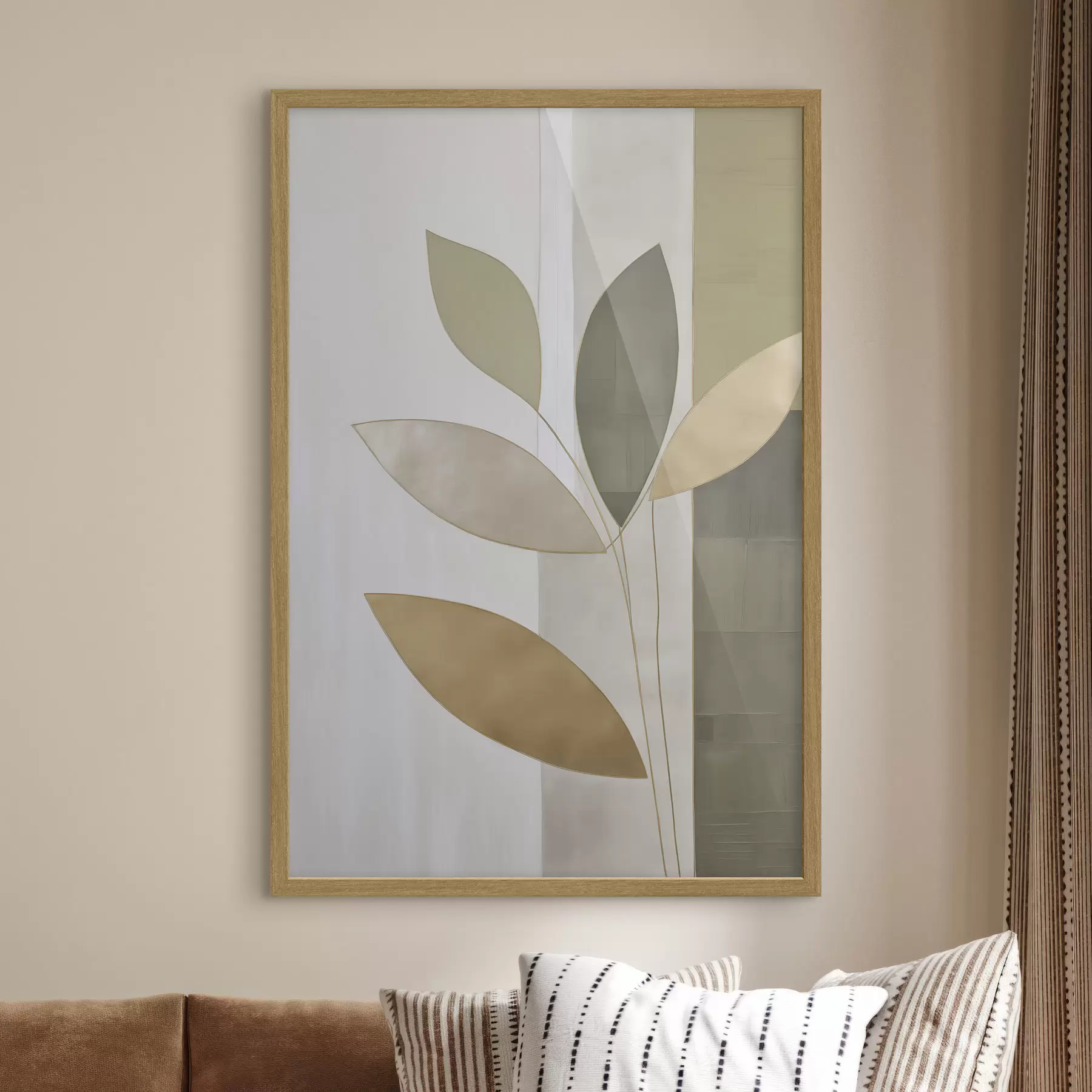 Fotobehang Abstractie met bladeren f47713