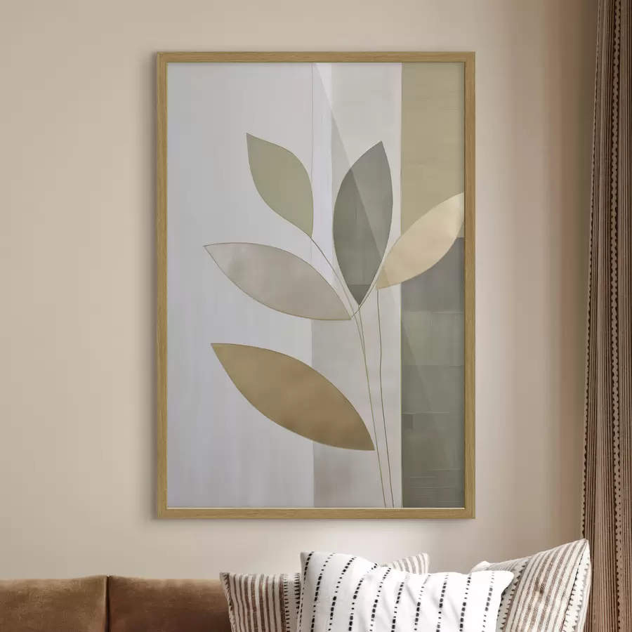 Fotobehang Abstractie met bladeren f47713