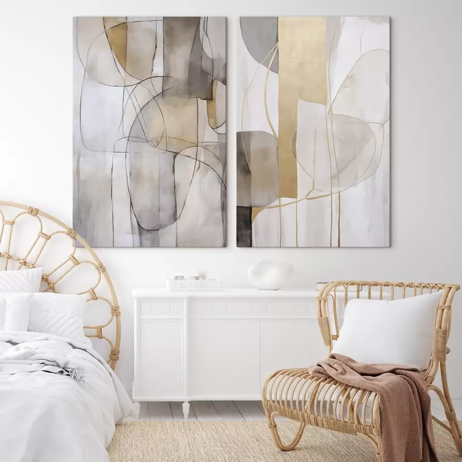  Schilderijen Abstractie imitatie van schilderkunst m01294