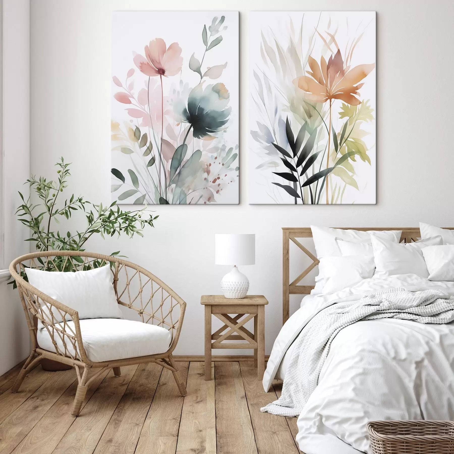  Schilderijen Vegetatie-imitatie aquarel m01297