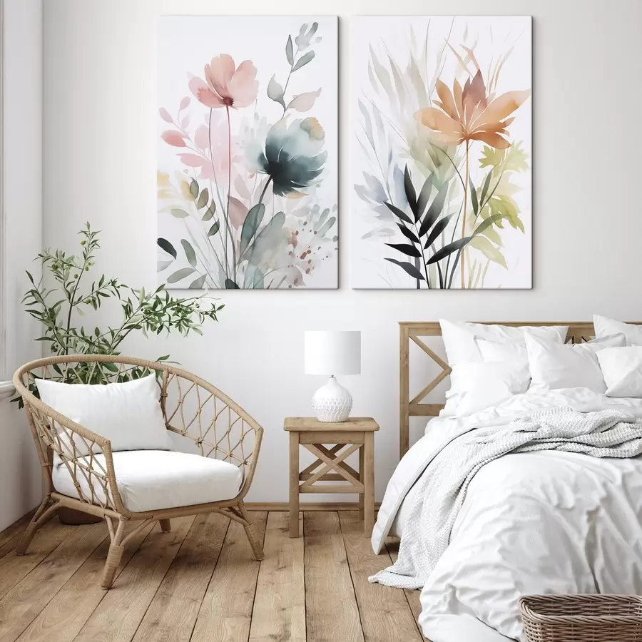  Schilderijen Vegetatie-imitatie aquarel m01297