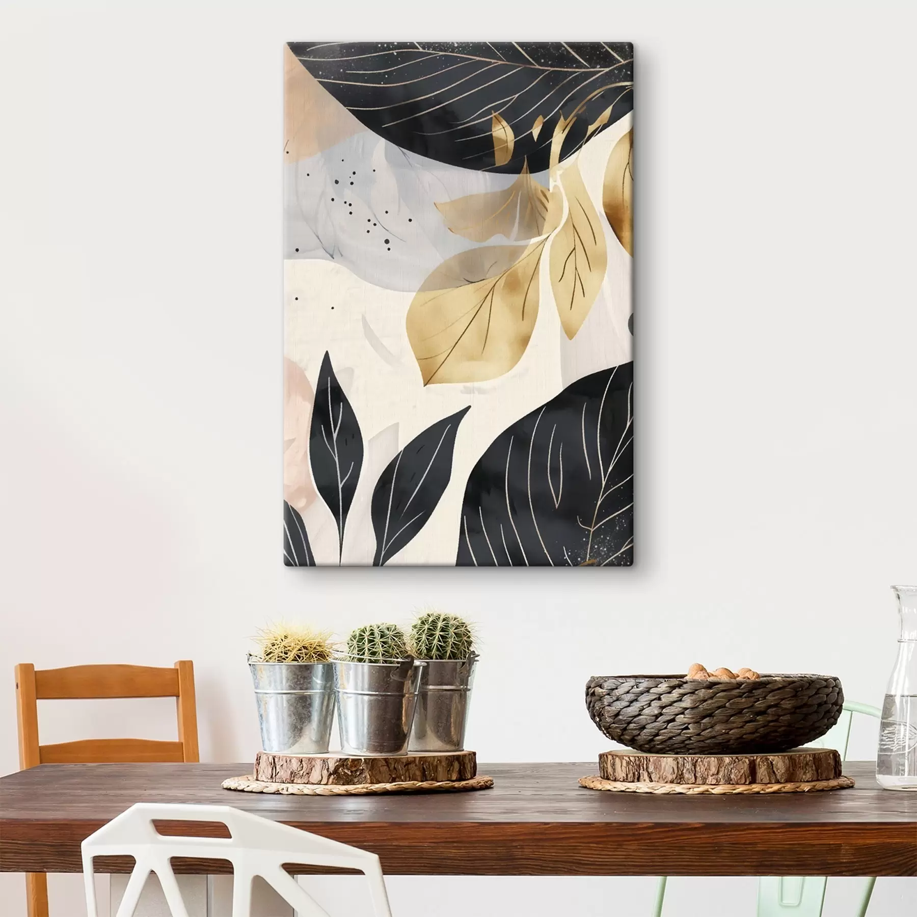  Schilderijen Abstracte takken en bladeren s47744