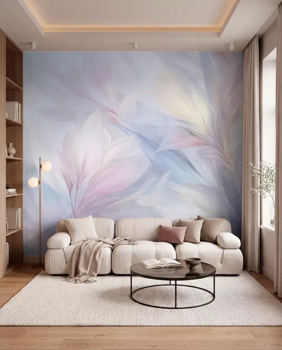 Fotobehang Veren in pastel w09634