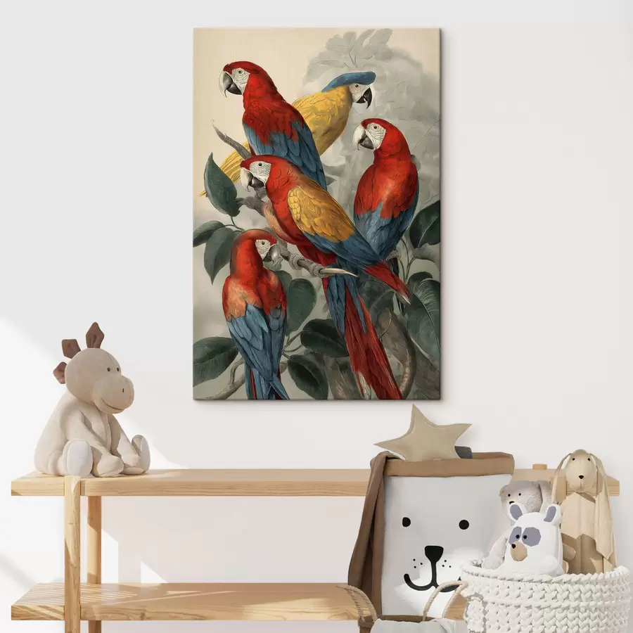  Schilderijen Vintage papegaaien s47730