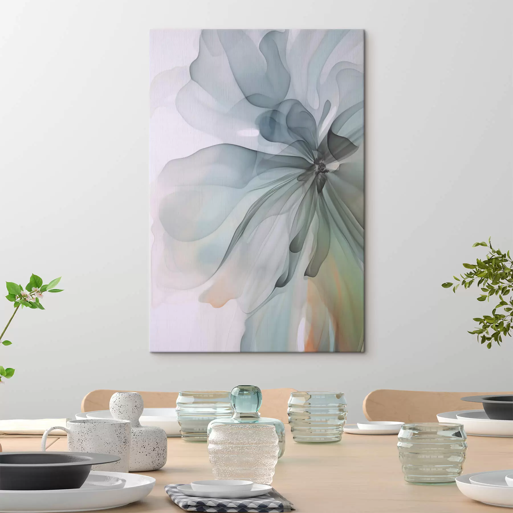  Schilderijen Abstracte delicate bloem s47328