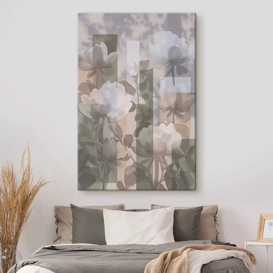  Schilderijen Abstractie met bloemen s47661