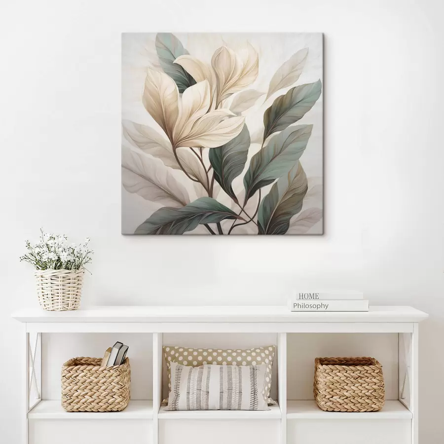  Schilderijen Bloemen met bladeren s47668