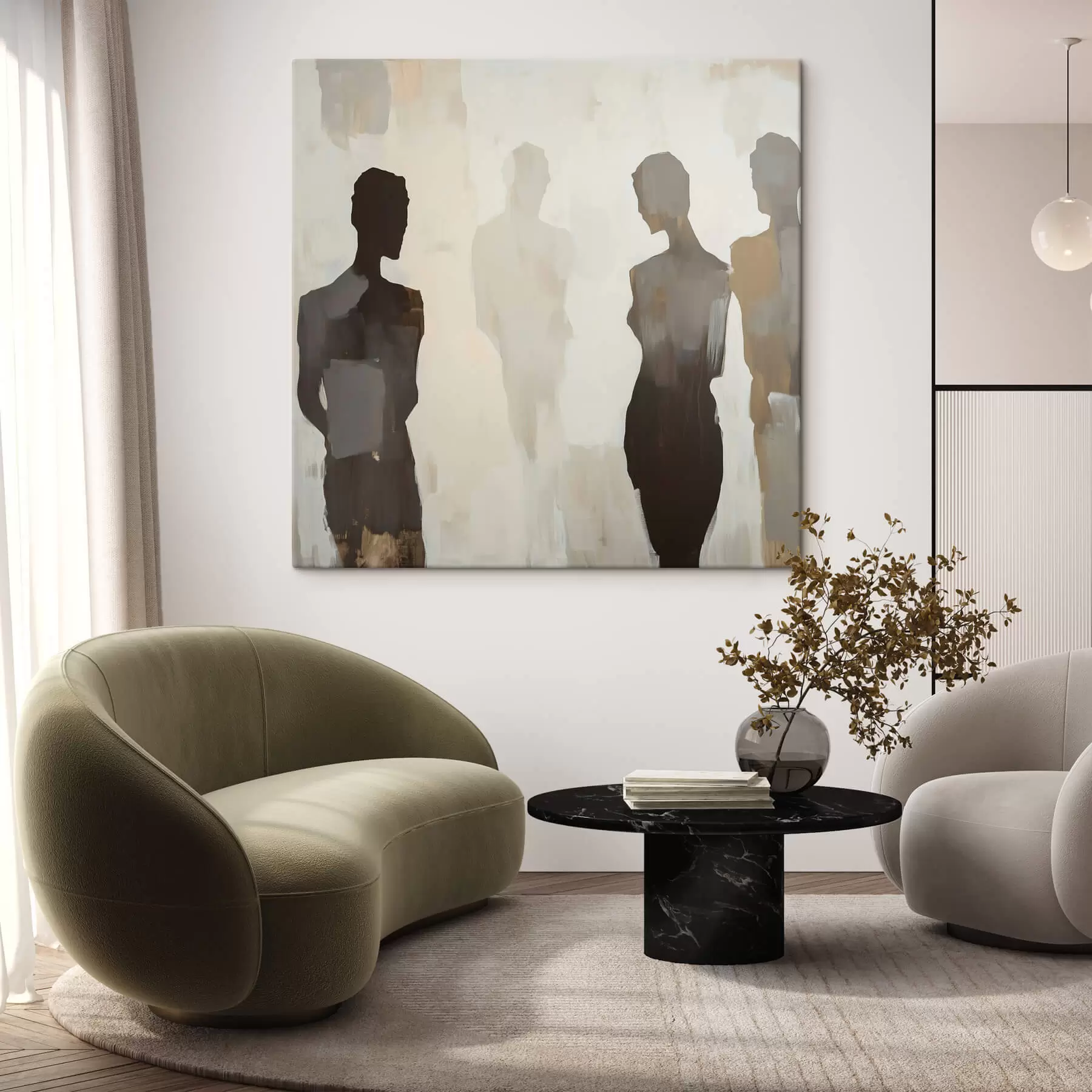 Schilderijen Abstracte silhouetten s47778