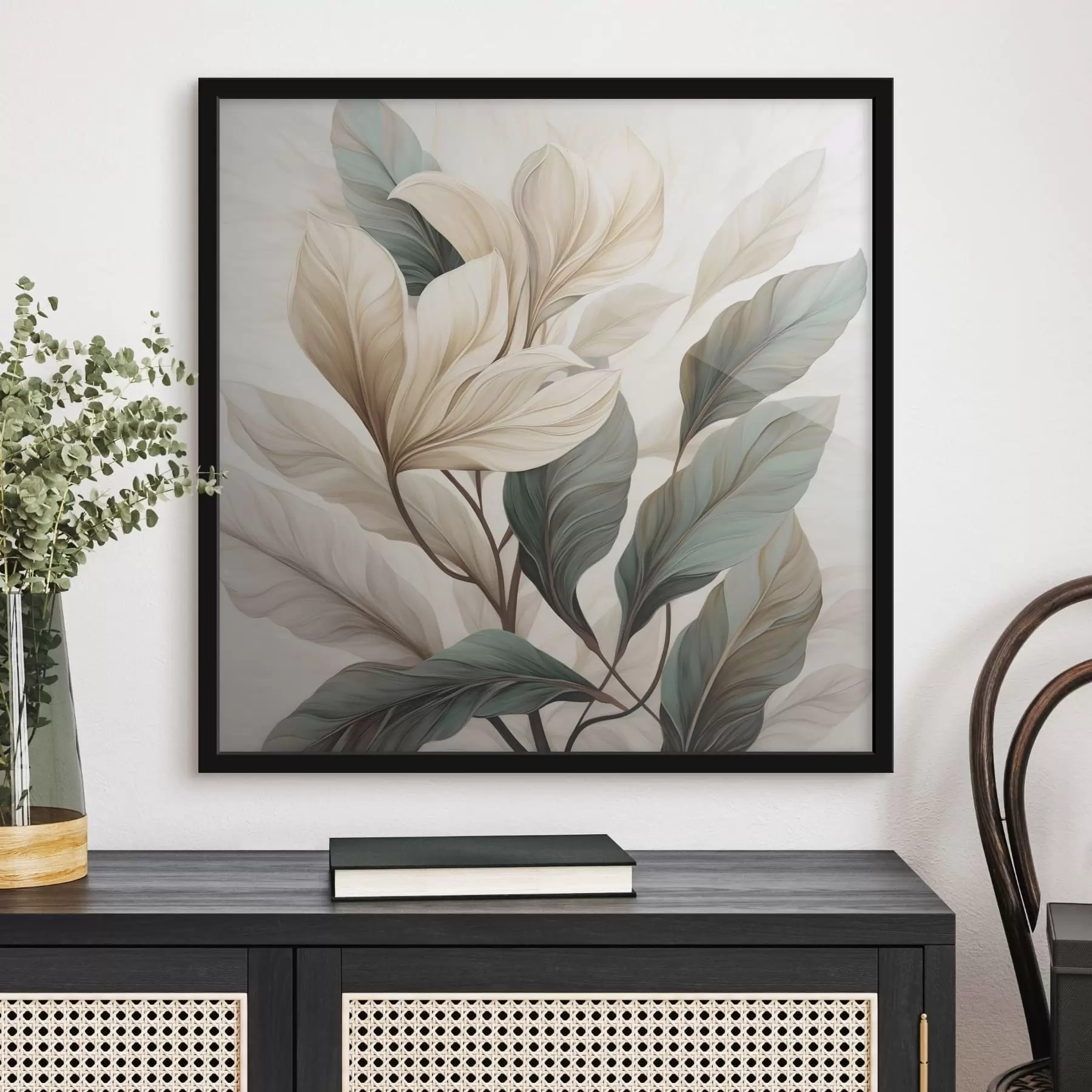 Fotobehang Bloemen met bladeren f47668