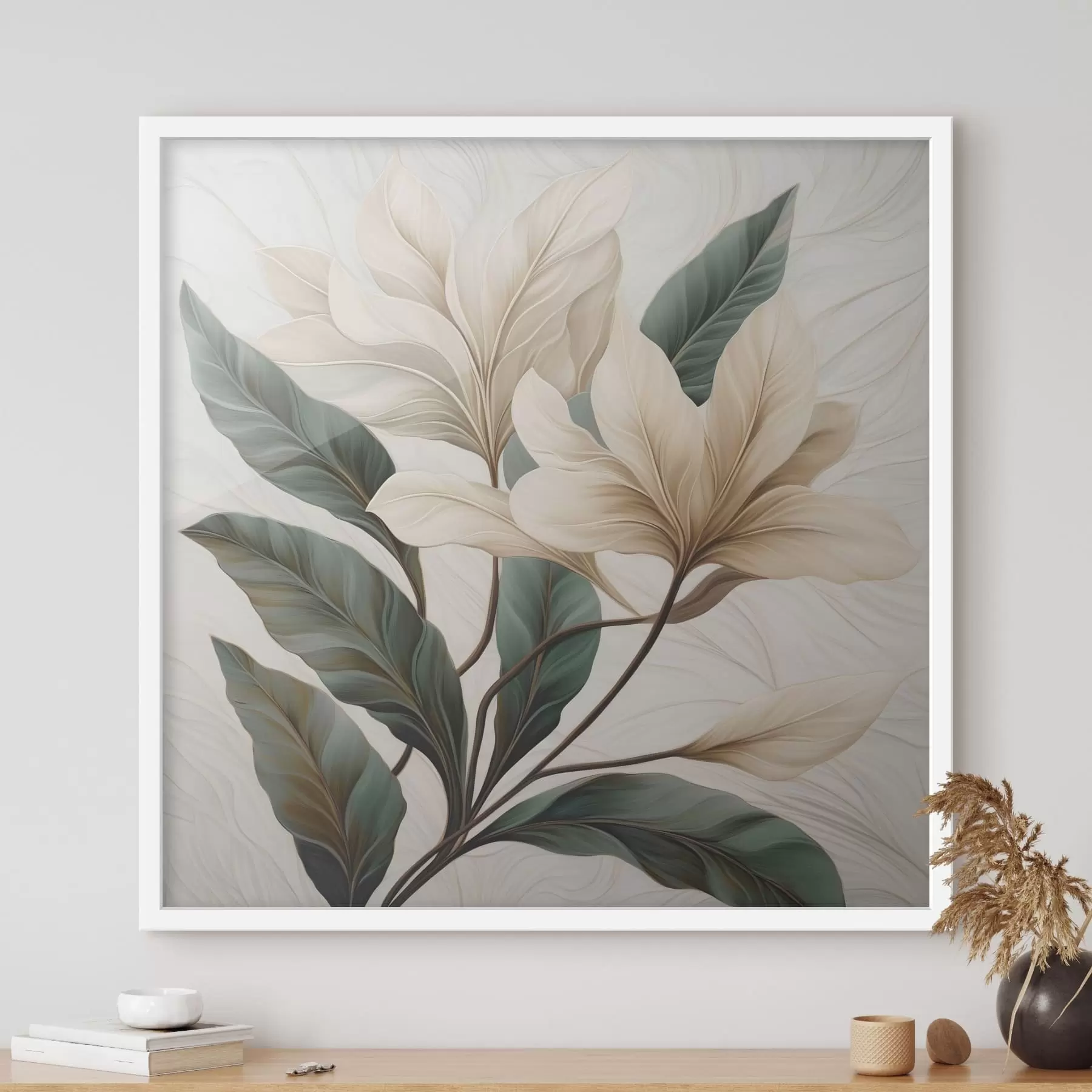 Fotobehang Bloemen met bladeren f47669