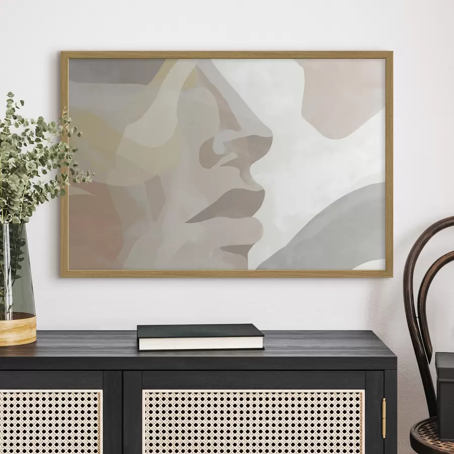 Fotobehang Abstract minimalistisch gezicht f47774