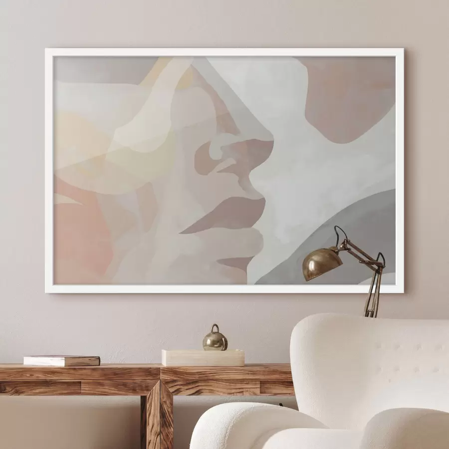 Fotobehang Abstract minimalistisch gezicht f47774