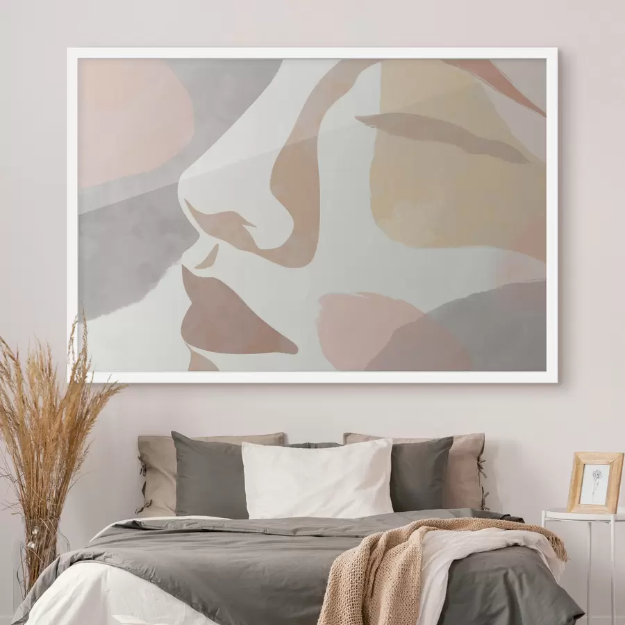 Fotobehang Abstract minimalistisch gezicht f47777