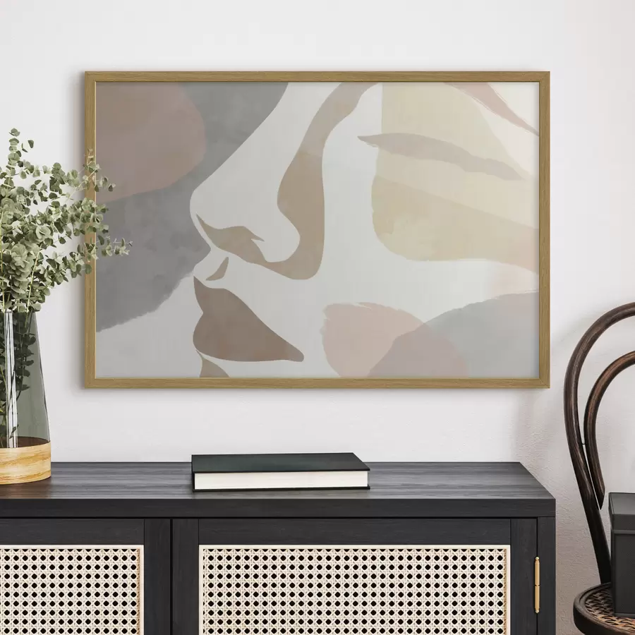 Fotobehang Abstract minimalistisch gezicht f47777