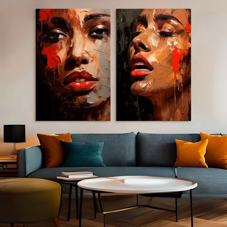  Schilderijen Gefragmenteerde blik m01307