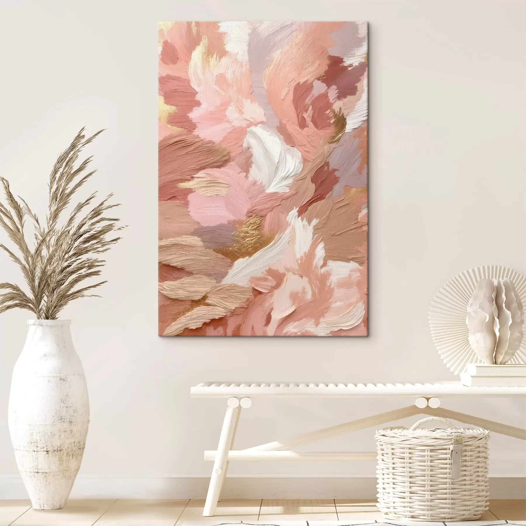  Schilderijen Pastelstreken in zachte tinten s47750