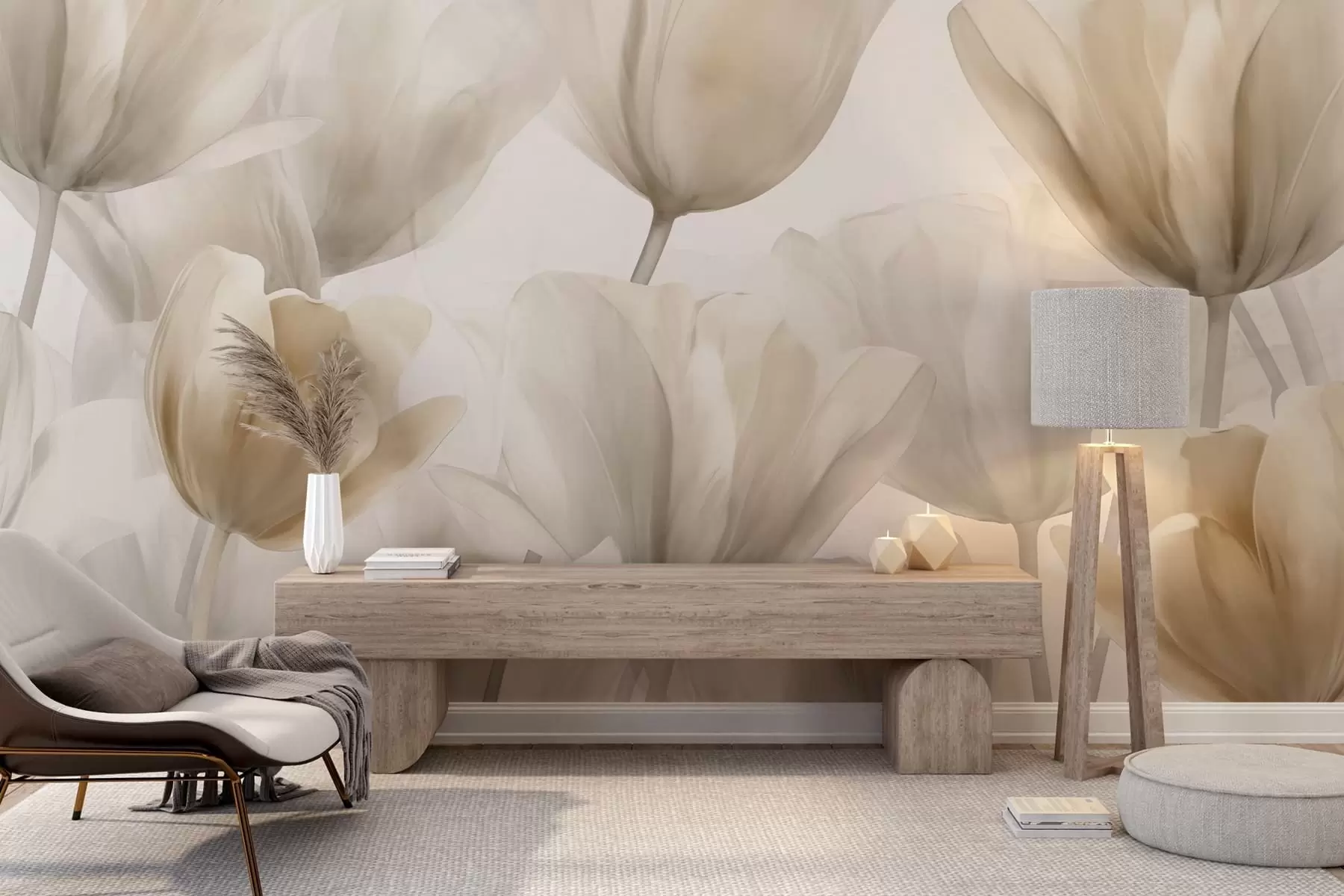 Fotobehang Delicate tulpen w09699