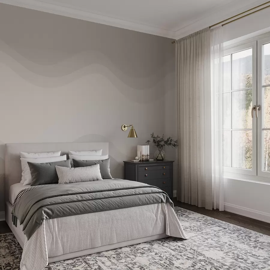 Fotobehang Abstracte golven in neutraal beige kleurenpalet w05132v3