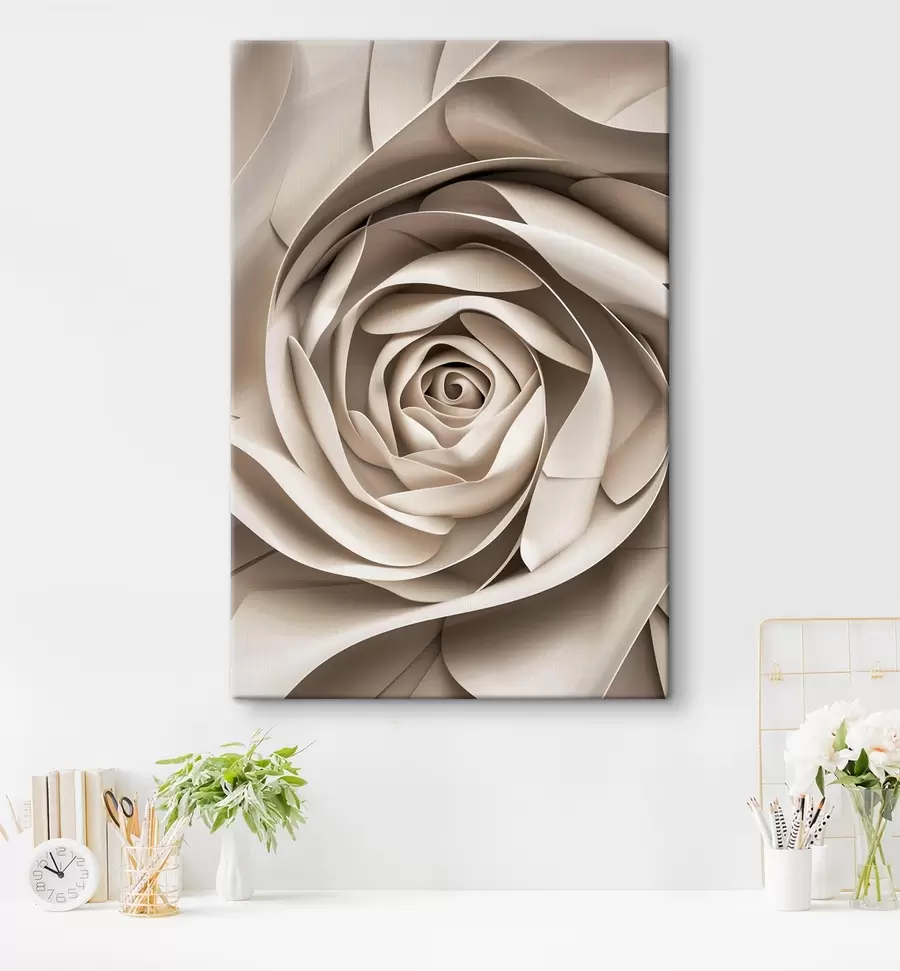  Schilderijen Grote abstracte roos s47825