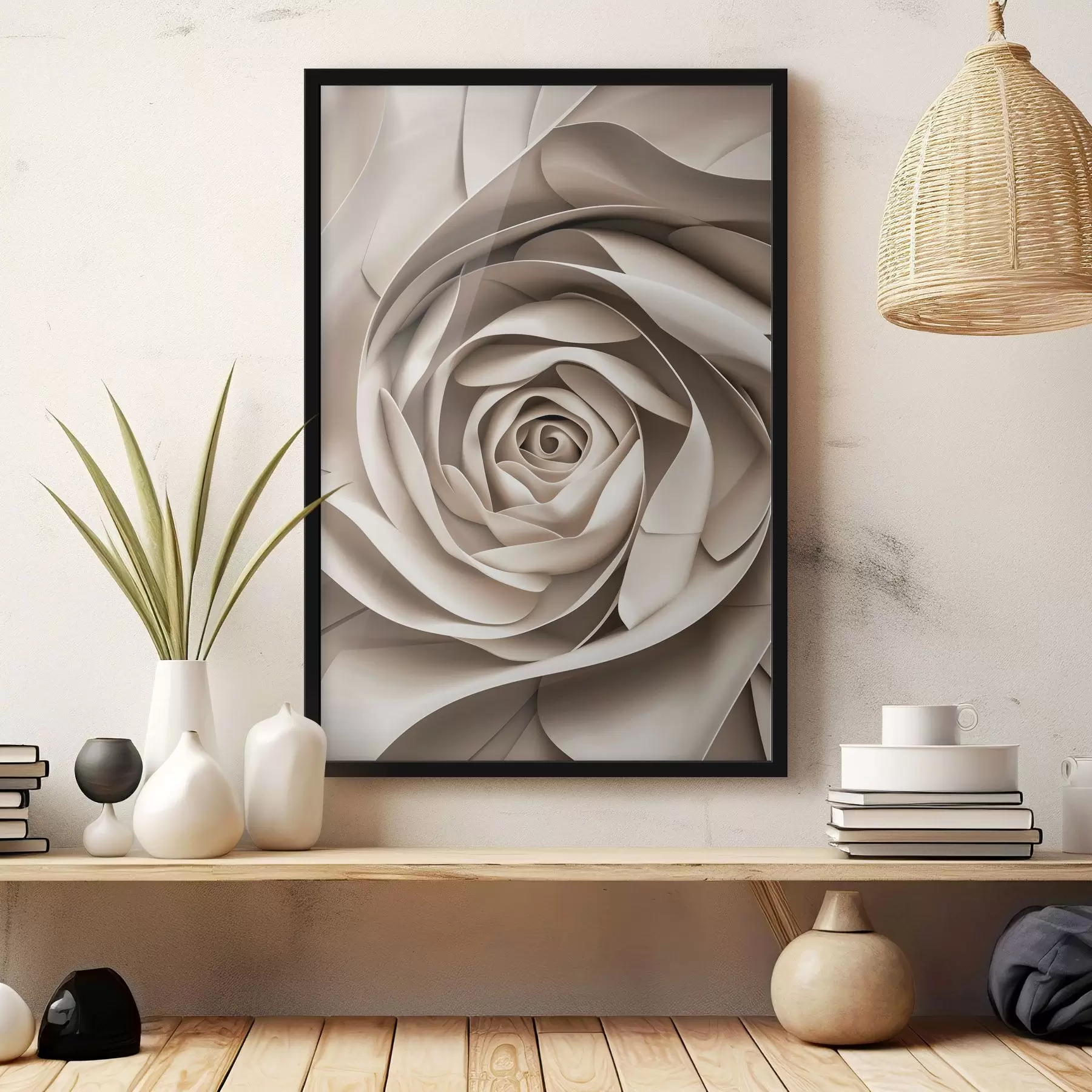 Fotobehang Grote abstracte roos f47825