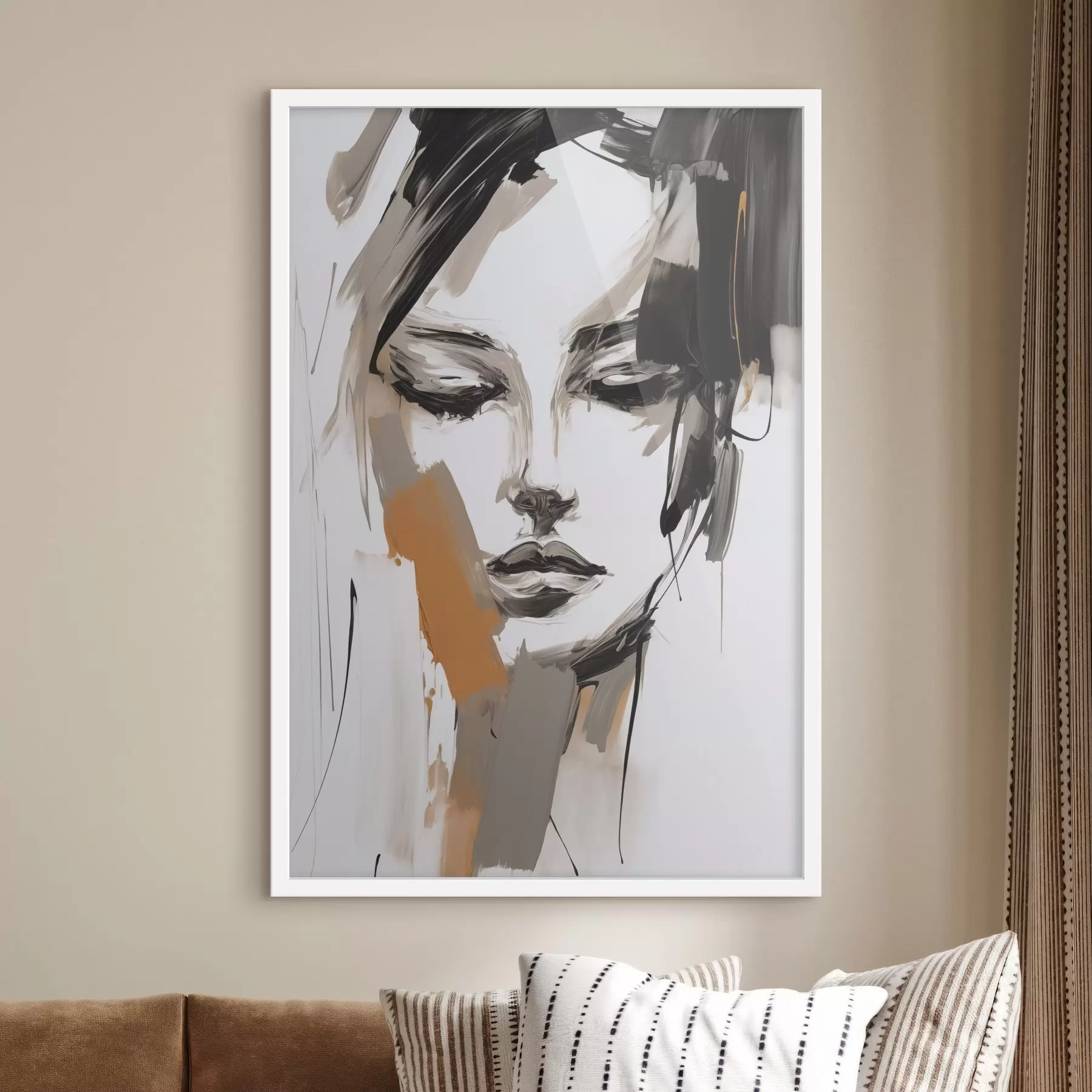 Fotobehang Abstract portret van een meisje f47801