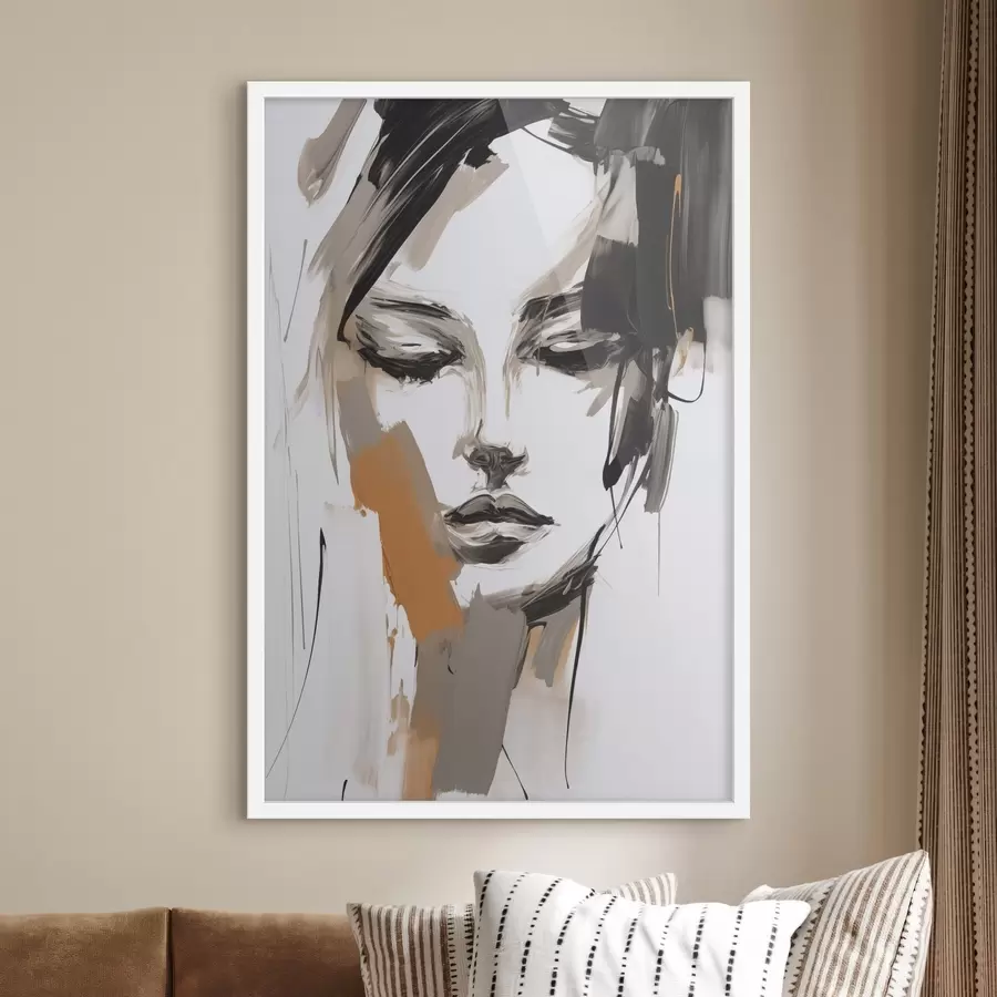 Fotobehang Abstract portret van een meisje f47801