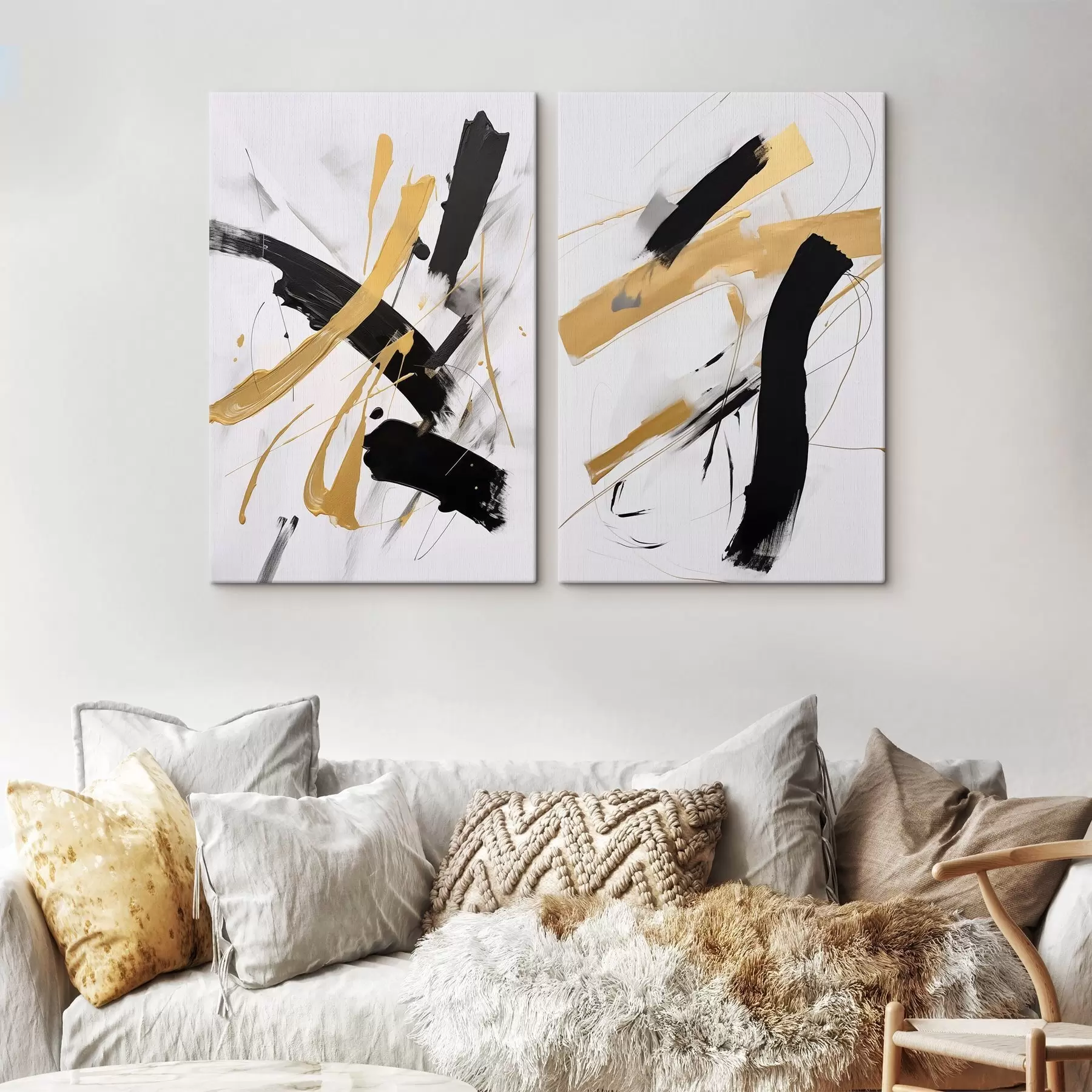  Schilderijen Chaotische abstractie m30008