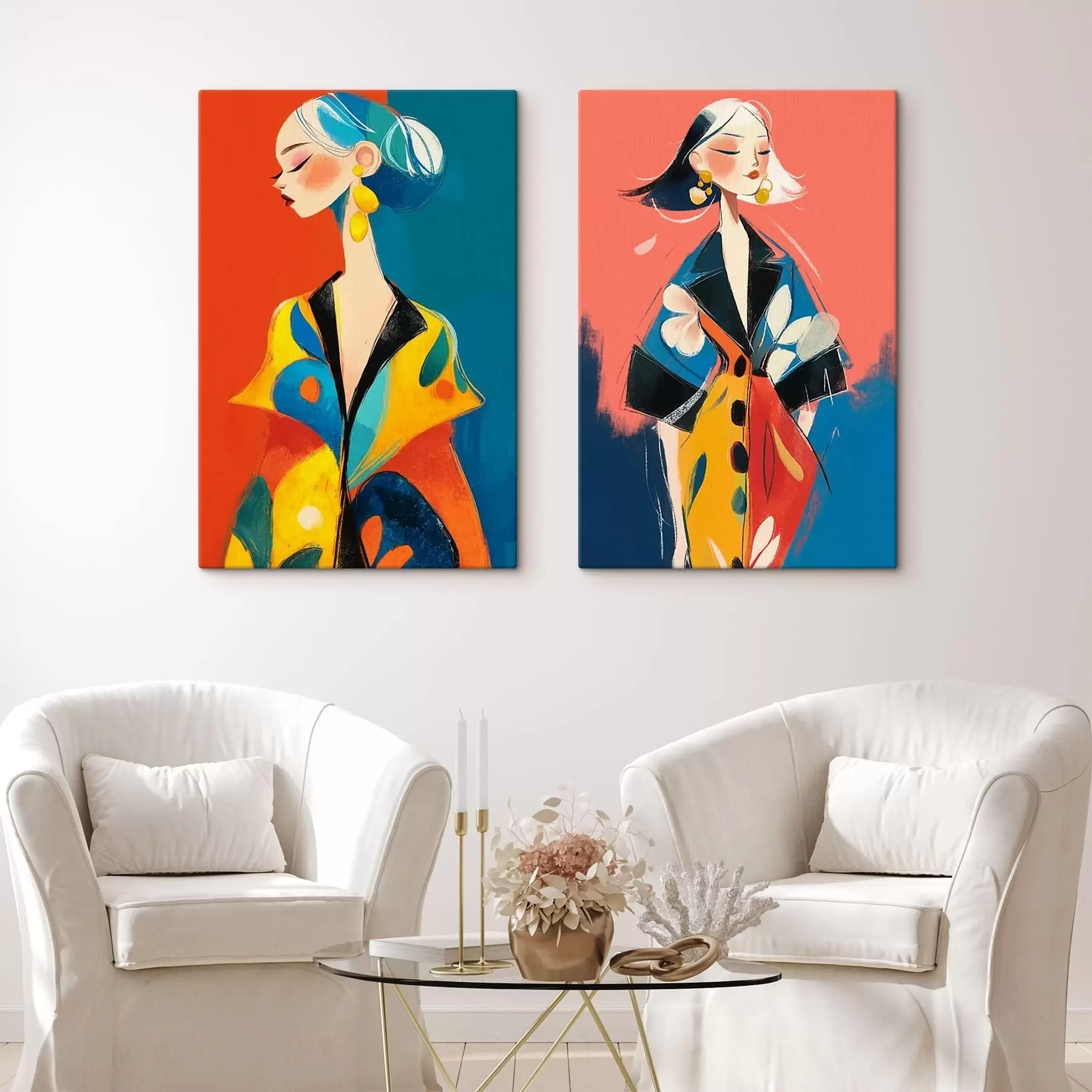  Schilderijen Mode Vrouwelijk portret m30014