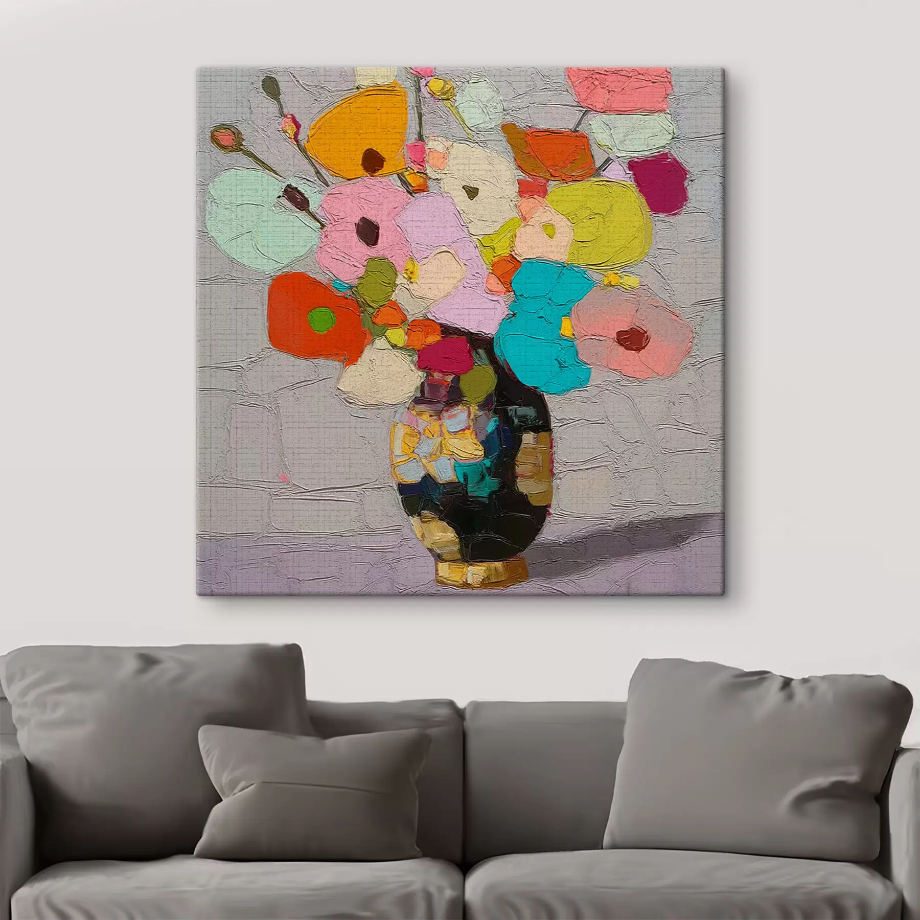  Schilderijen Bloemstuk in vaas s47827