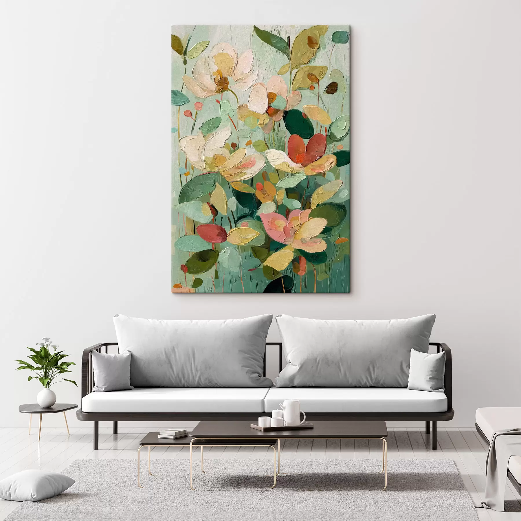 Schilderijen Abstracte bloemen s47829