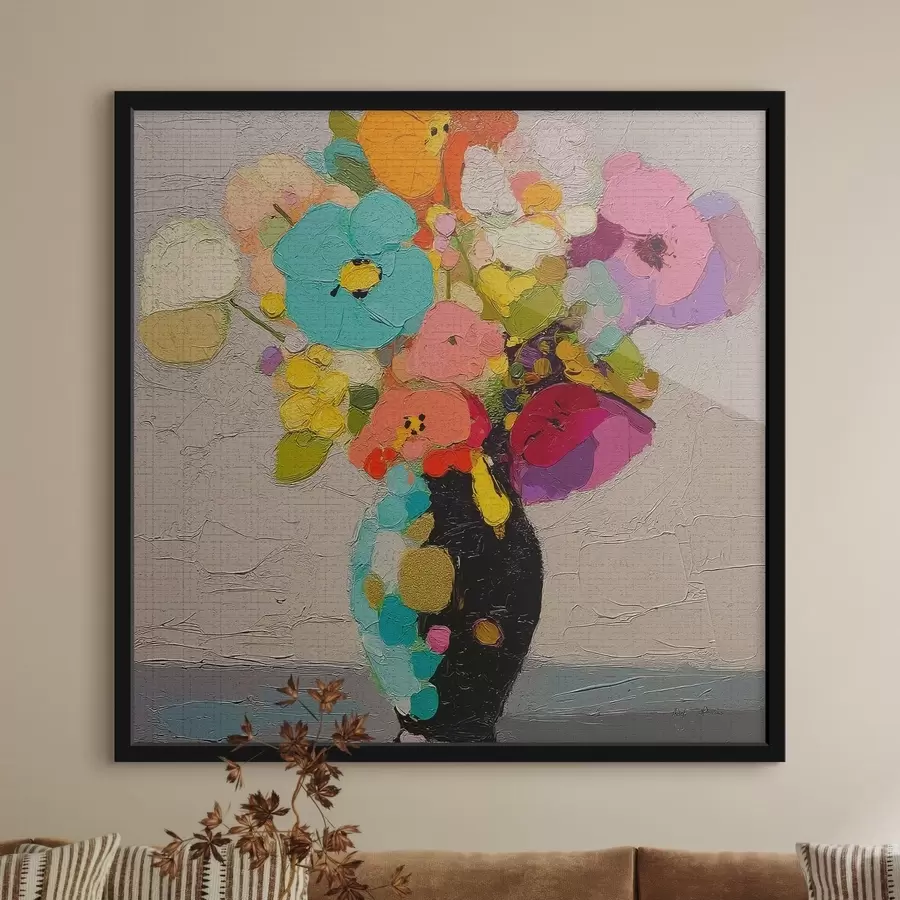 Fotobehang Bloemstuk in vaas f47826